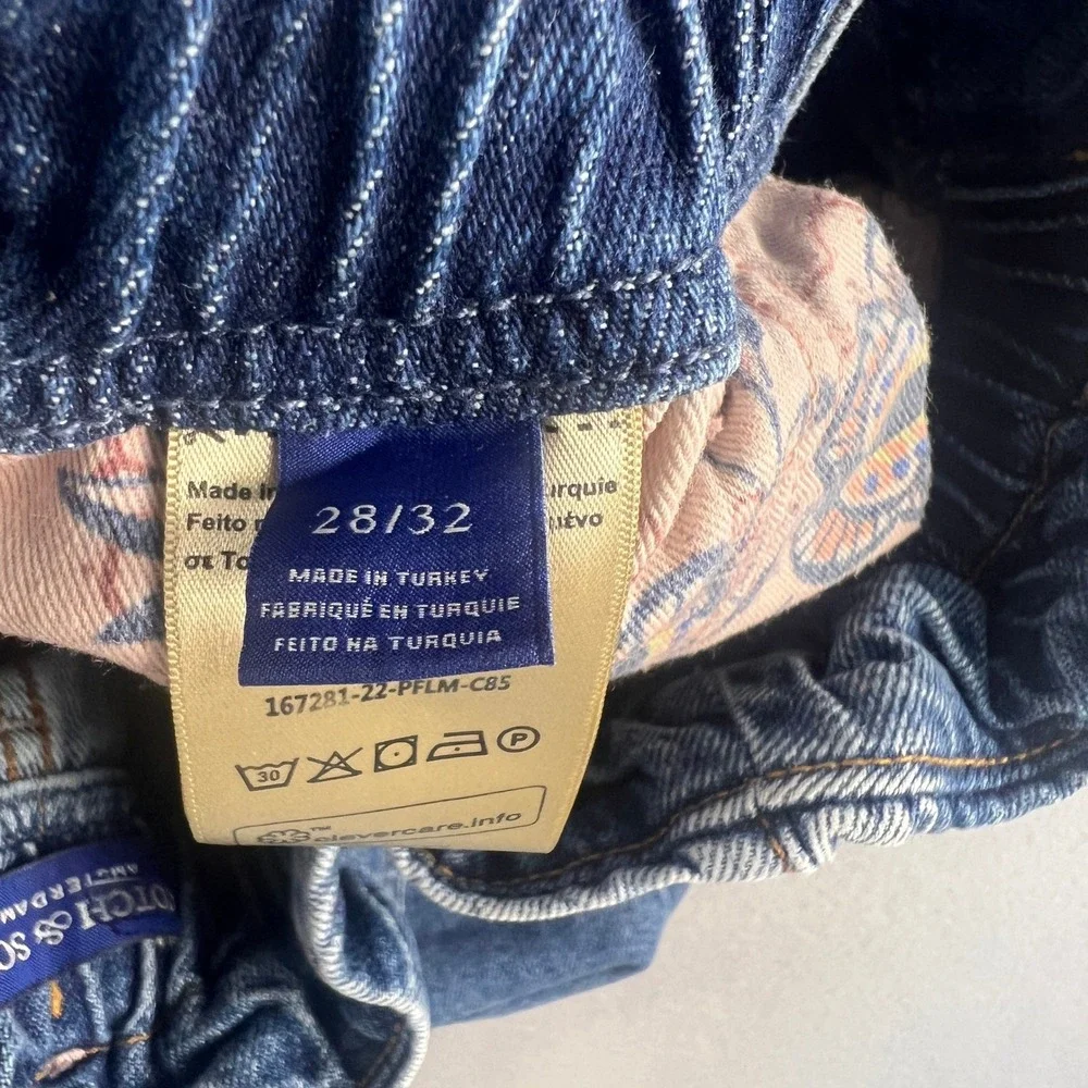 Scotch & Soda Paperbag Jeans Womens 28 Blue High Rise‎ Tapered The Breeze Denim